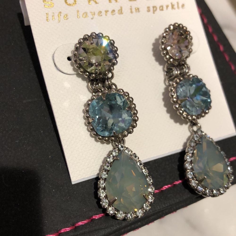 Sorrelli Three Stone "Ocean" Earring, NWT-Boutique - Picture 7 of 16